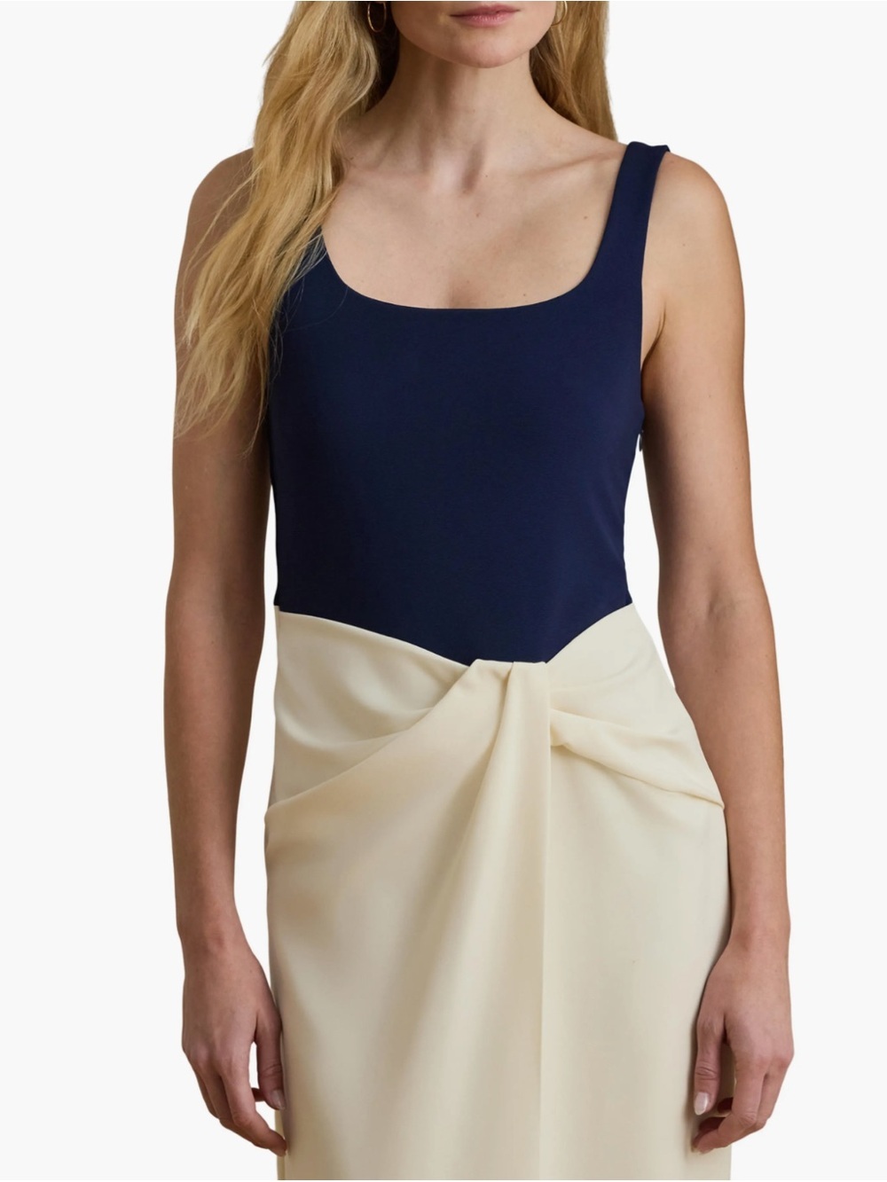 Lauren Ralph Lauren
Two-Tone Ottoman & Crepe
Sleeveless Gown - Picture 4 of 9